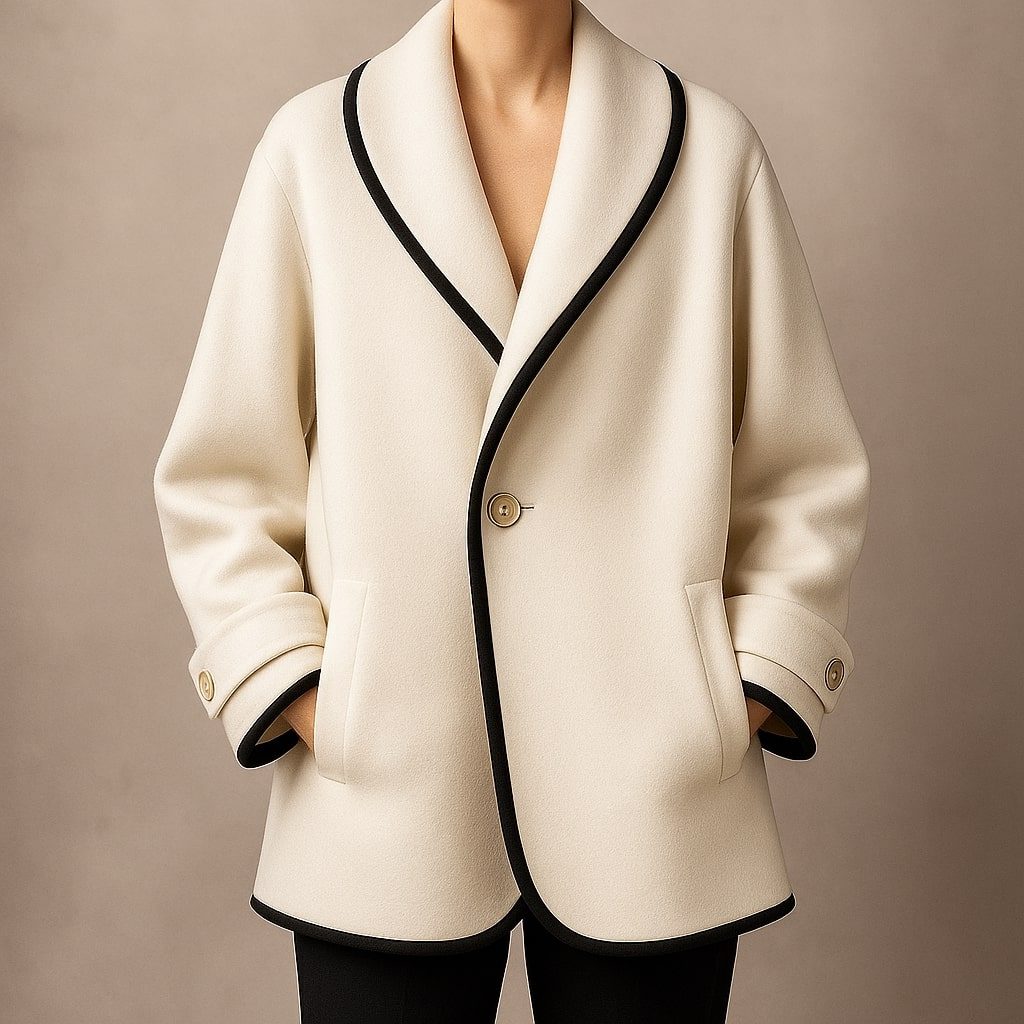 Women's Swing Winter Coat | Oversized Lapel Design