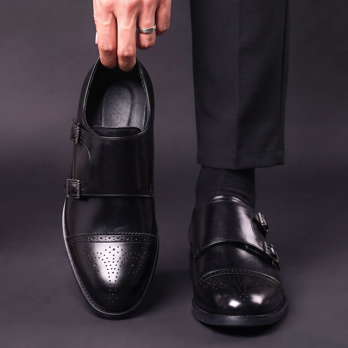 Women's Buckle Loafers | Double Strap & Pointed Toe 7