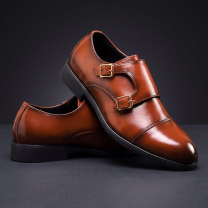 Women's Buckle Loafers | Double Strap & Pointed Toe 1