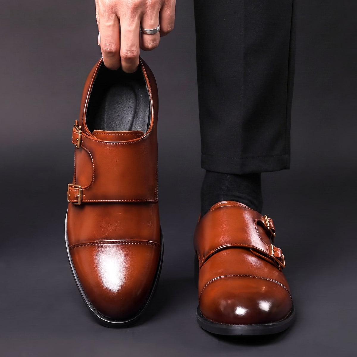 Women's Buckle Loafers | Double Strap & Pointed Toe 2