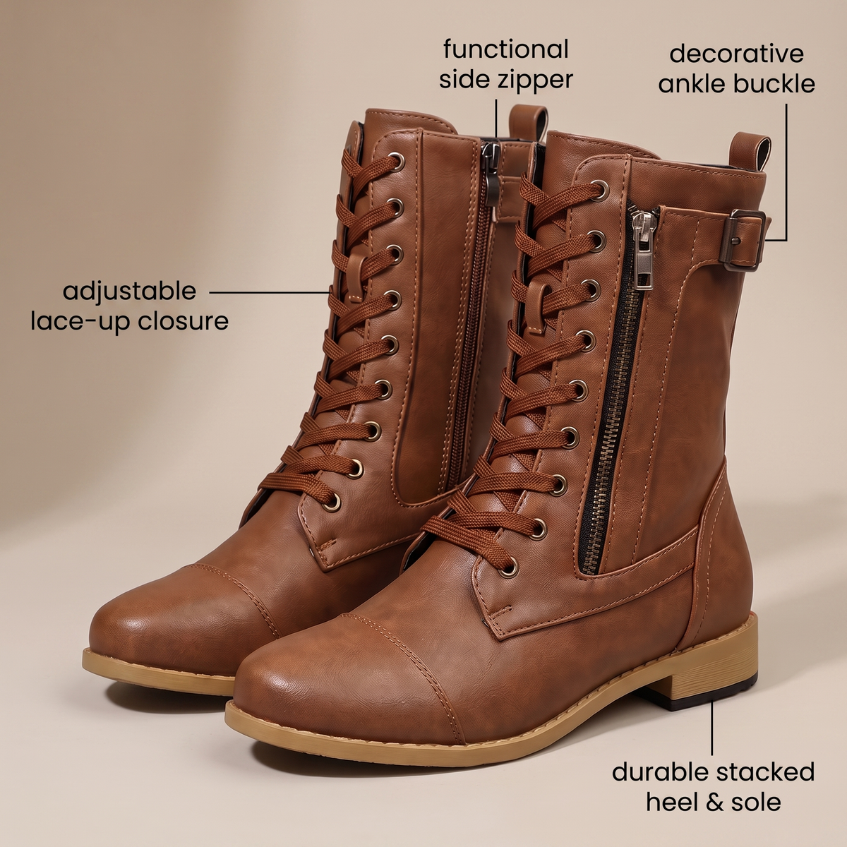 Women's Ankle Boots | Adjustable Lace-Up Fit 5