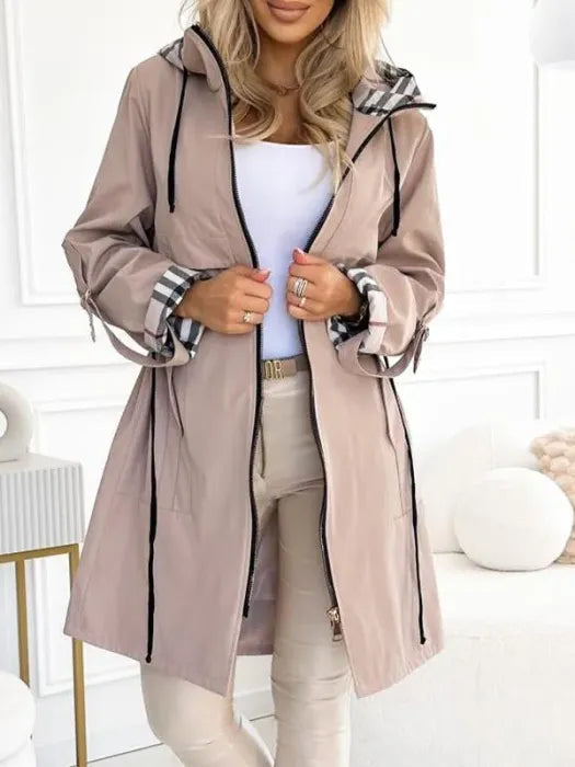 Alessia | Women's Casual Stretch Zip Coat - Waterproof and Windproof Tops — 2