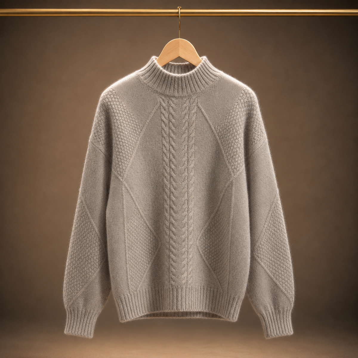 Women's Mock-Neck Sweater | Cable Knit & Warm 4
