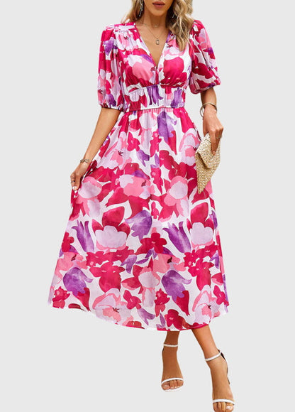 Chic Floral Midi Dress for Any Occasion