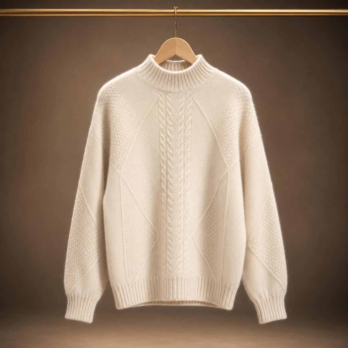 Women's Mock-Neck Sweater | Cable Knit & Warm 2