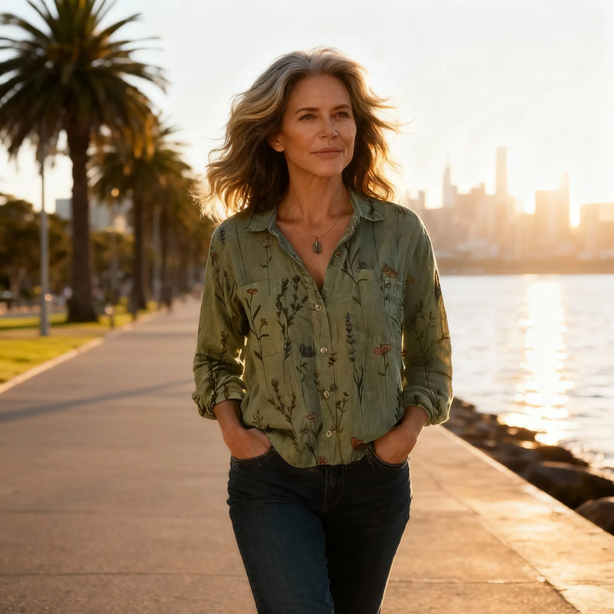 Women's Vintage Print Blouse | Breathable & Lightweight 4