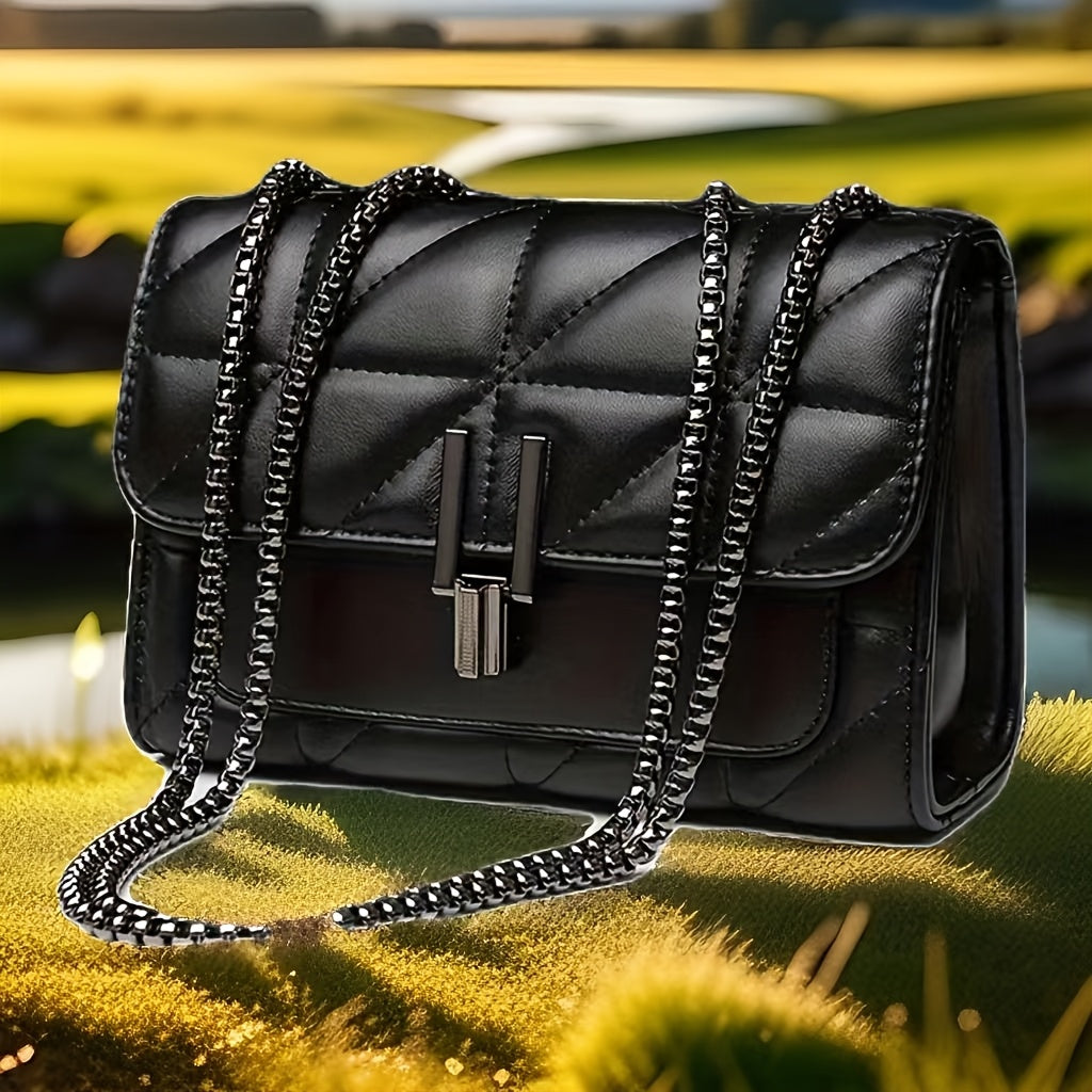 Women's Quilted Shoulder Bag | Chain Strap Design 11