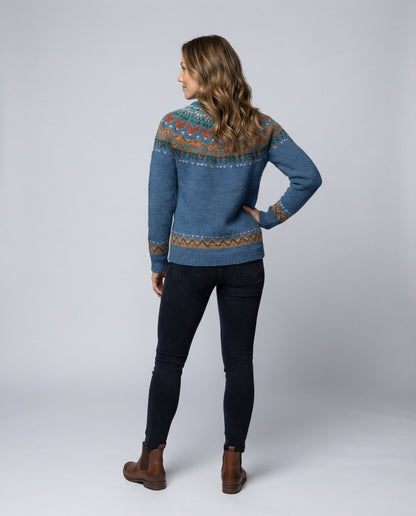Women's Icelandic Knit Jumper | Vintage Style Warmth