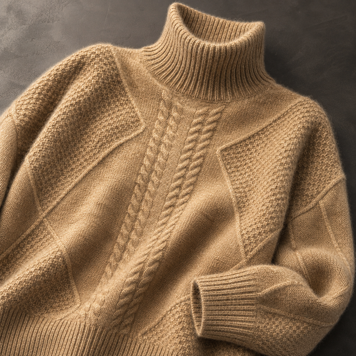 Women's Mock-Neck Sweater | Cable Knit & Warm 12