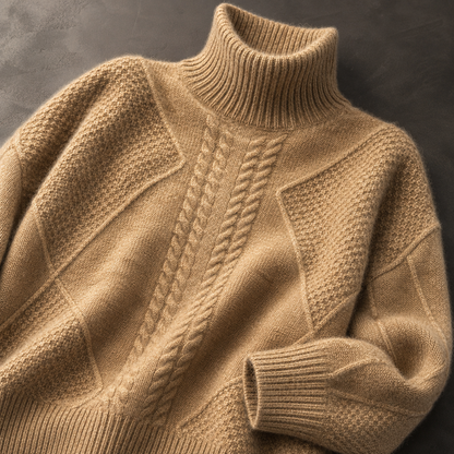 Women's Mock-Neck Sweater | Cable Knit & Warm 12