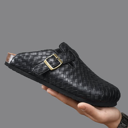 Aiden Woven Leather Clogs_8