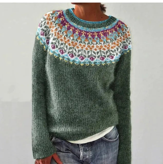 Women's Nordic Pattern Jumper | Relaxed Fit & Cozy Comfort