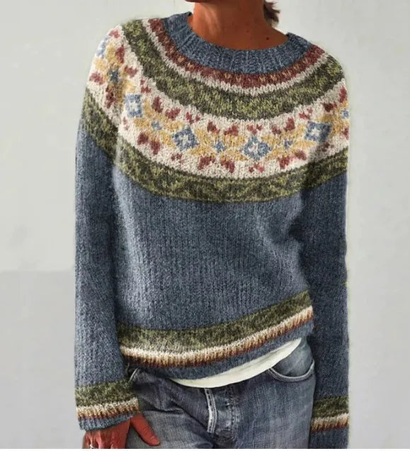 Women's Nordic Pattern Jumper | Relaxed Fit & Cozy Comfort