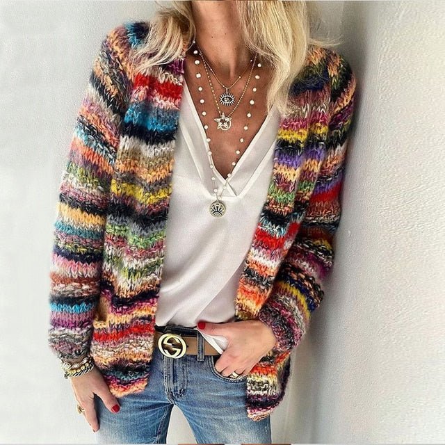 Women's Striped Cardigan | Lightweight & Cosy 1
