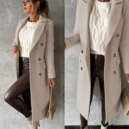 Women's Winter Trench Coat | Double-Breasted with Tailored Collar 2