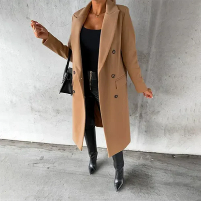 Women's Winter Trench Coat | Double-Breasted with Tailored Collar 7