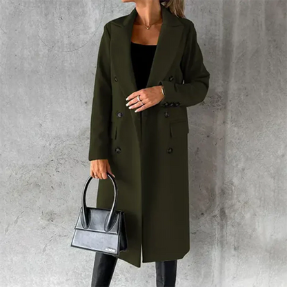 Women's Winter Trench Coat | Double-Breasted with Tailored Collar 6