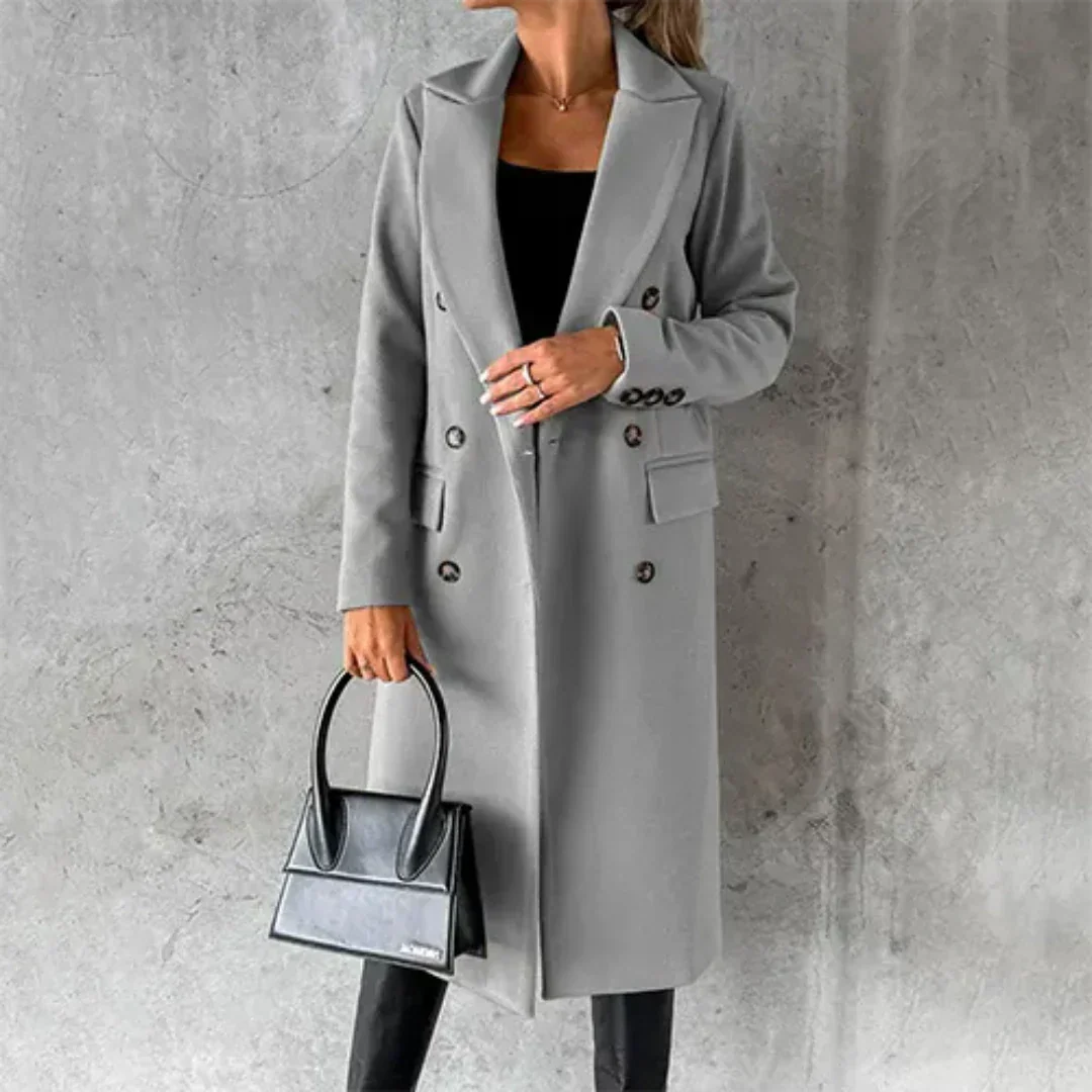 Women's Winter Trench Coat | Double-Breasted with Tailored Collar 4