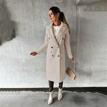 Women's Winter Trench Coat | Double-Breasted with Tailored Collar 3