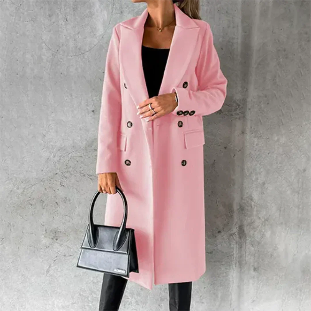 Women's Winter Trench Coat | Double-Breasted with Tailored Collar 1