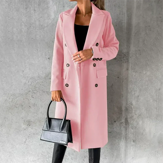Women's Winter Trench Coat | Double-Breasted with Tailored Collar 1