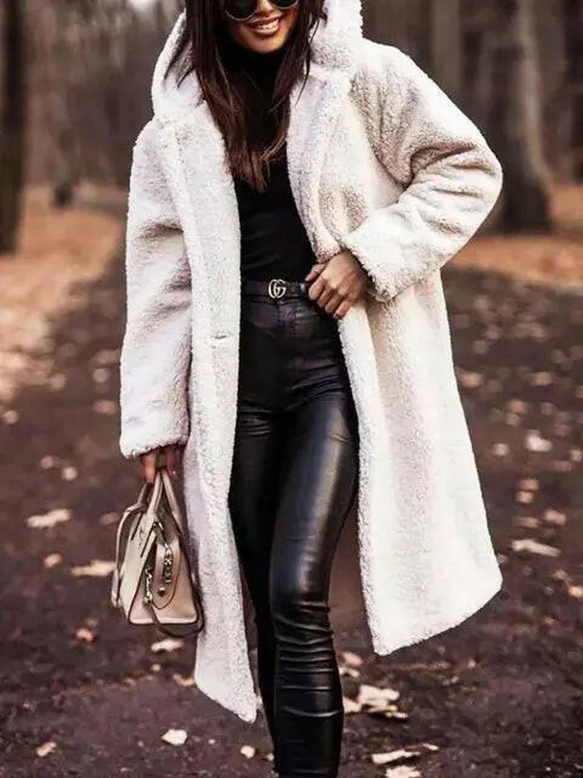 Beige Carol winter cozy coat by Lumina Wear, featuring a warm, stylish design perfect for cold weather.