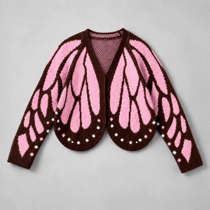 Carolina - Women’s Monarch Butterfly Wing Knit Cardigan 3