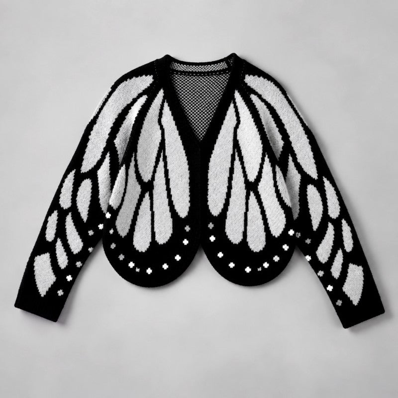 Carolina - Women’s Monarch Butterfly Wing Knit Cardigan 4