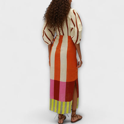 Kaya Maxi Dress: Chic Cutout & Puff Sleeves for Any Occasion