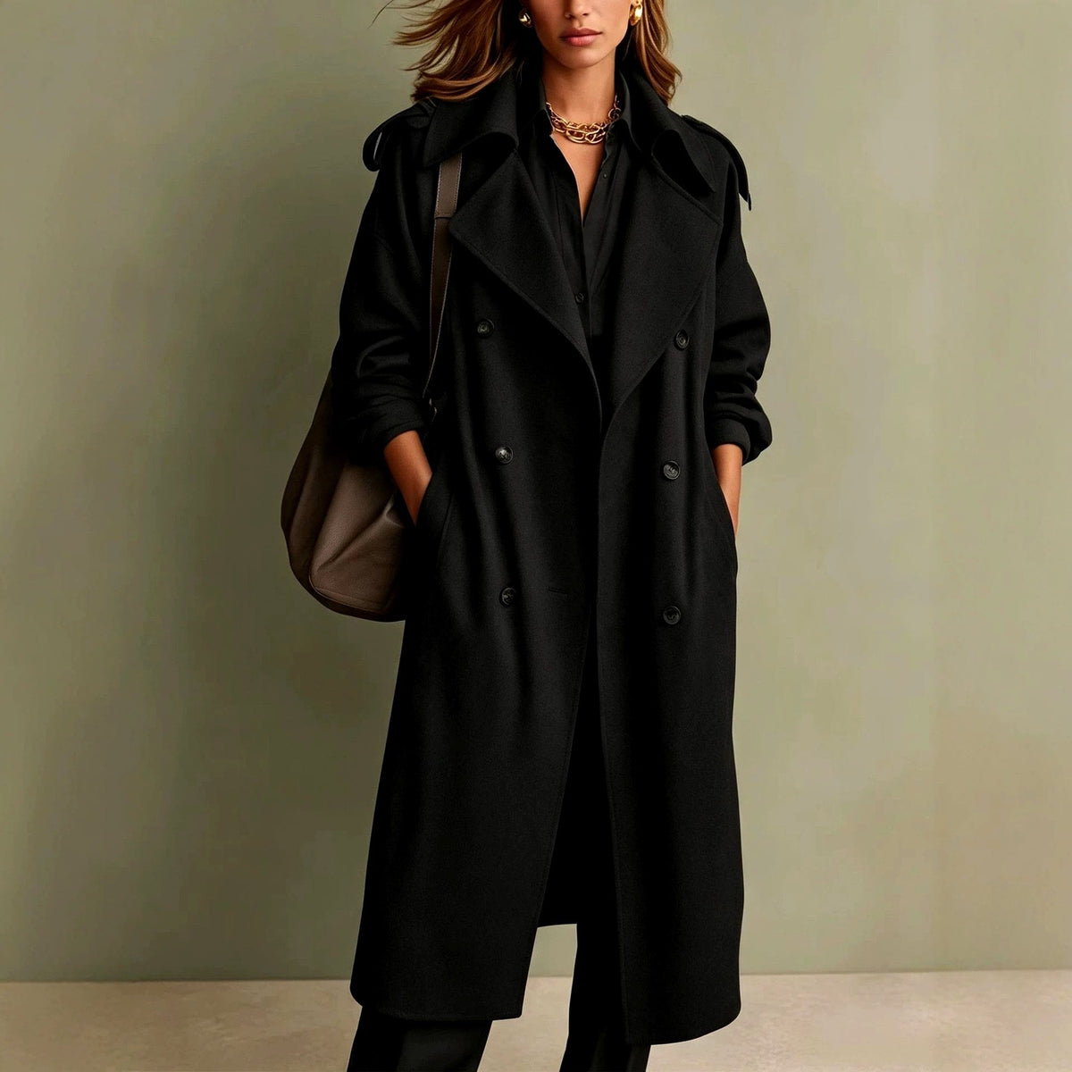 Chelsea - Women's Double-Breasted Longline Coat 3