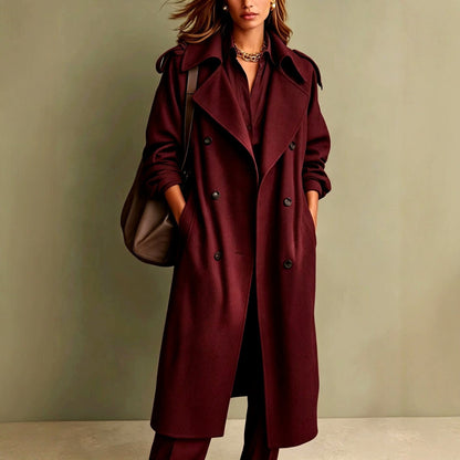 Chelsea - Women's Double-Breasted Longline Coat 4