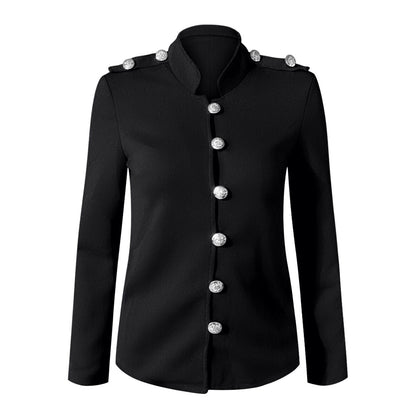 Image of Clara | Women's Button Front Fitted Military Jacket