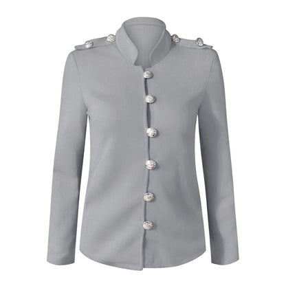 Image of Clara | Women's Button Front Fitted Military Jacket