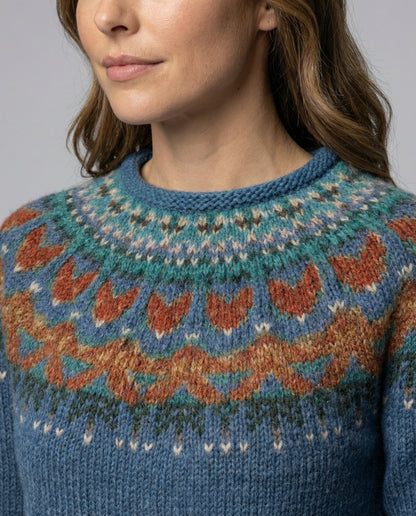 Women's Icelandic Knit Jumper | Vintage Style Warmth