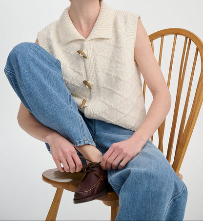 Women's Knit Top | Button Front & High Neck