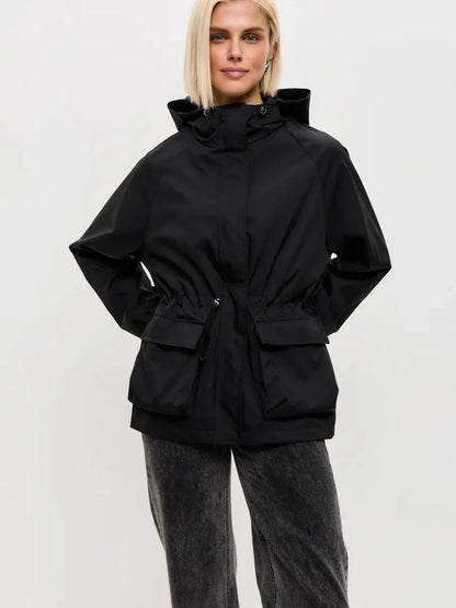 Colleen | Women's Hooded A-Line Coat - Image 1