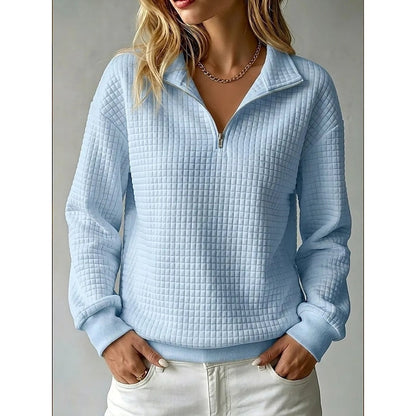 Women's Half-Zip Sweatshirt | Textured & Comfortable 4