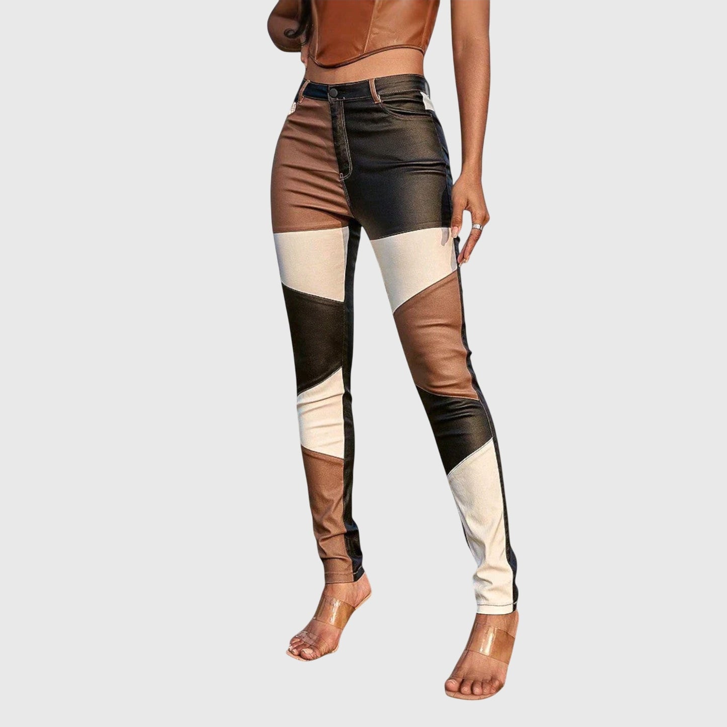Calliope Color Block Tube Pants for Trendy Looks