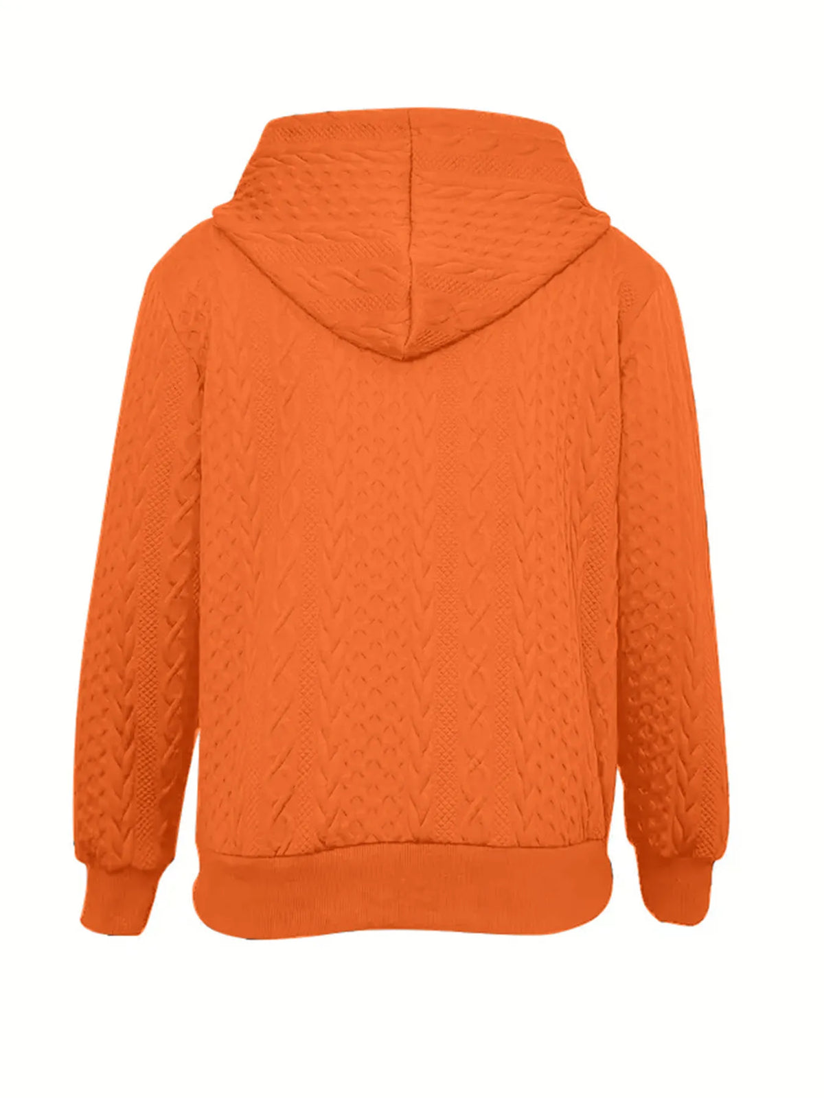 Pink cable knit zip up hoodie with ribbed cuffs and hood