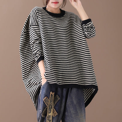 Women's Striped Sweater | Round Neck & Relaxed Fit 2
