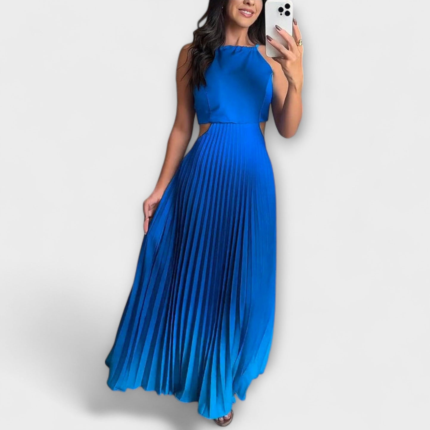 Chic Backless Tie-Dye Prom Dress