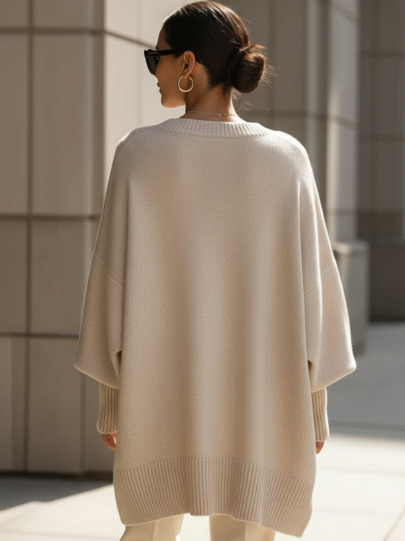 Women's Chunky Knit Jumper | Batwing Sleeves & Relaxed Fit 8