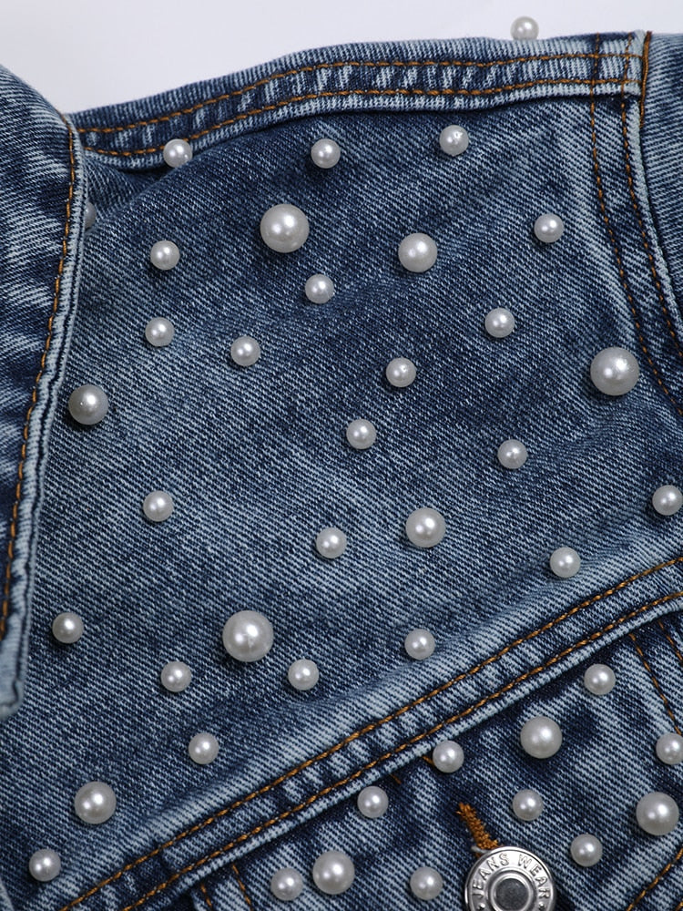 Women's Jacket | Embroidered Pearl Detail 6