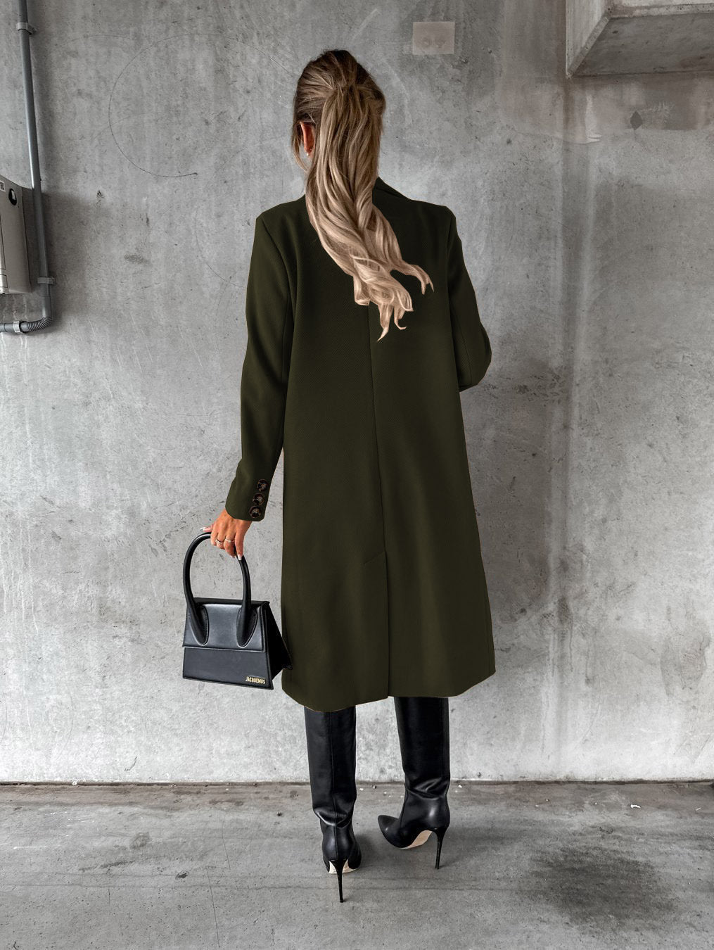Women's Long Coat | Double-Breasted Tailored Fit 10
