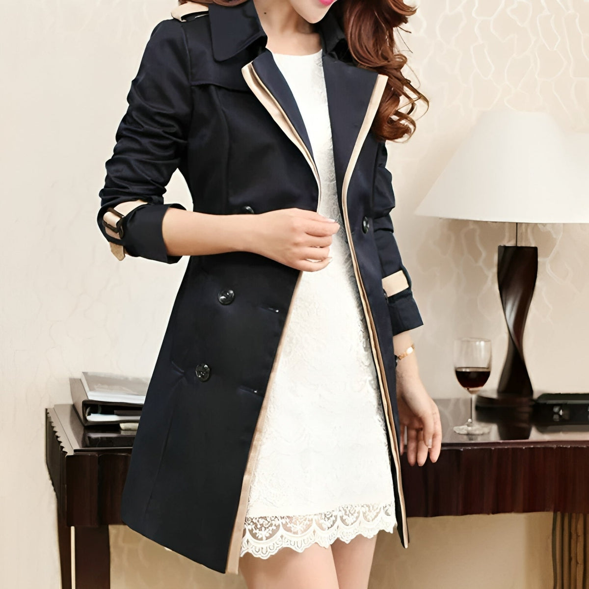 Women's Trench Coat | Double-Breasted & A-Line Fit 4