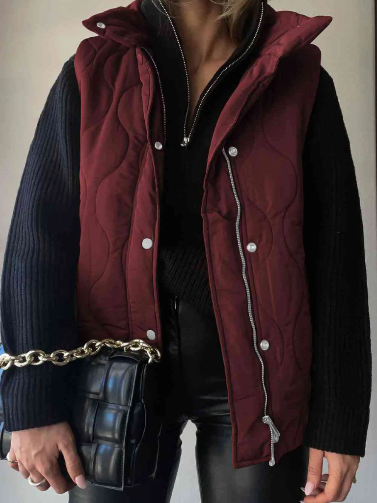 Women's Quilted Gilet | Stand Collar & Padded Warmth 5