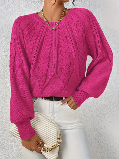 Women's Cable Knit Jumper | Oversized & Cropped Fit 11