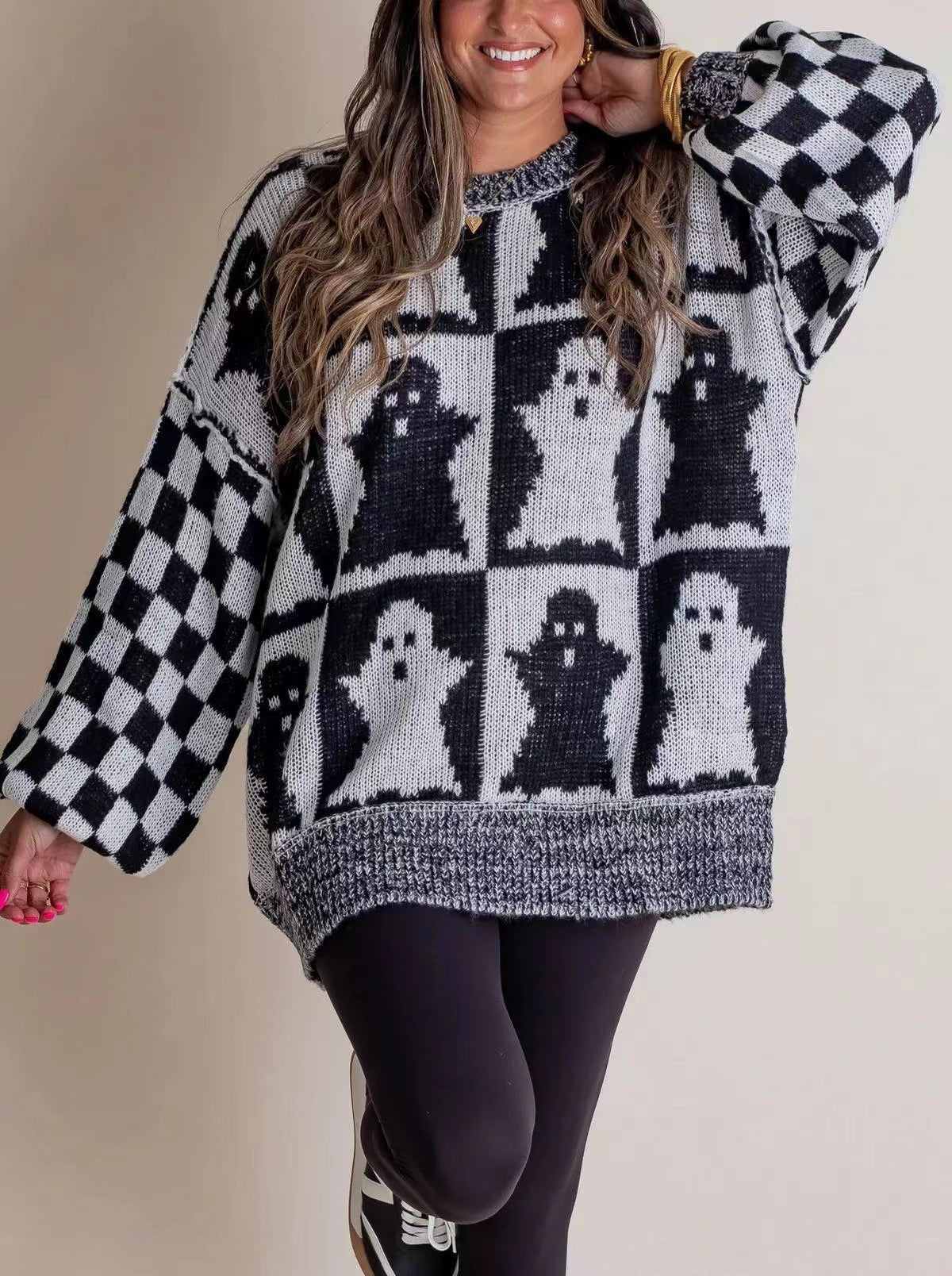 Women's Halloween Jumper | Ghost Motif Knit