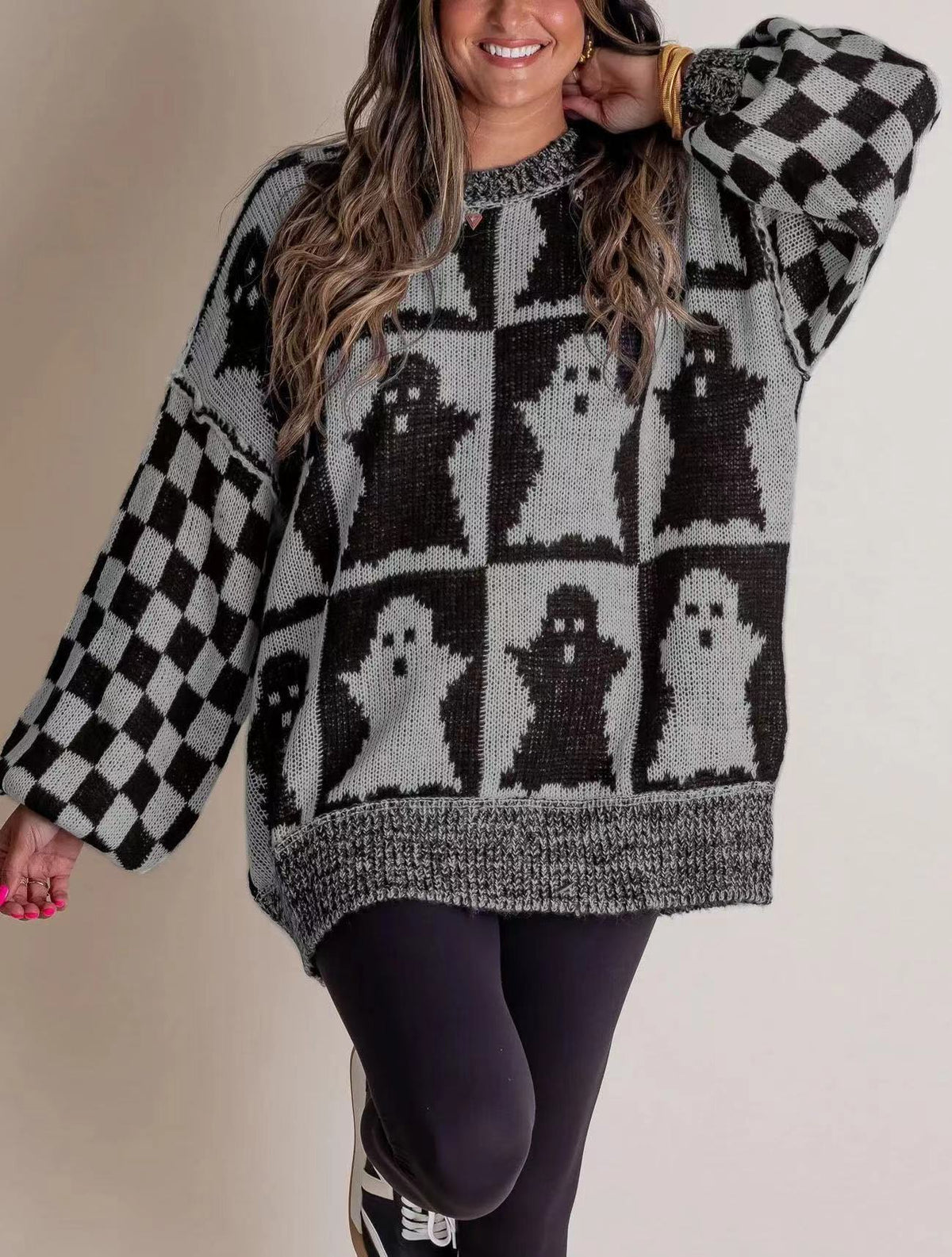 Women's Halloween Jumper | Ghost Motif Knit