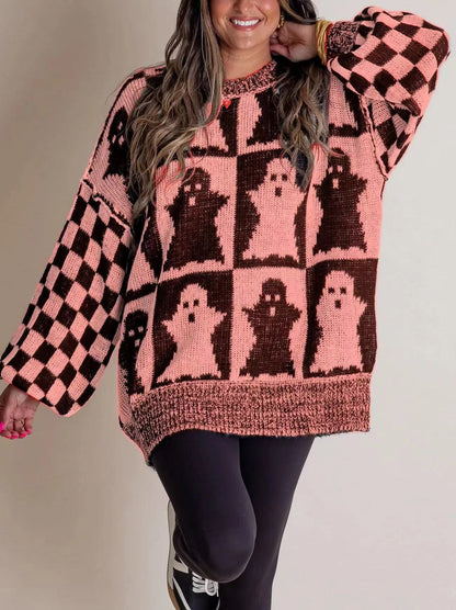 Women's Halloween Jumper | Ghost Motif Knit